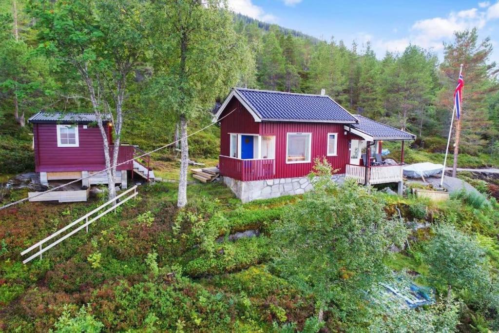Cozy Cabin With A Great View Skamdal Экстерьер фото